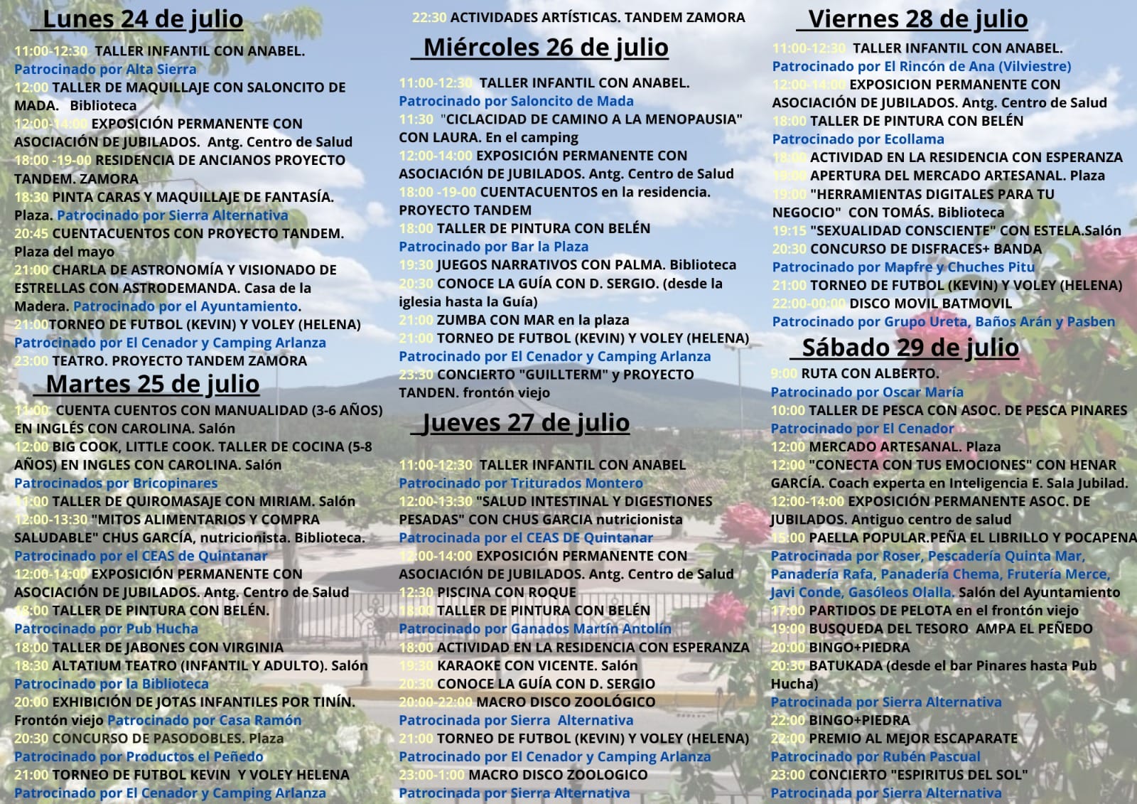 Prograama Semana Blanca