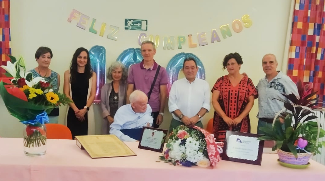 Ayuntamiento de Abejar y Diputación de Soria participan en el homenaje a Serafín Martín en su 100 cumpleaños