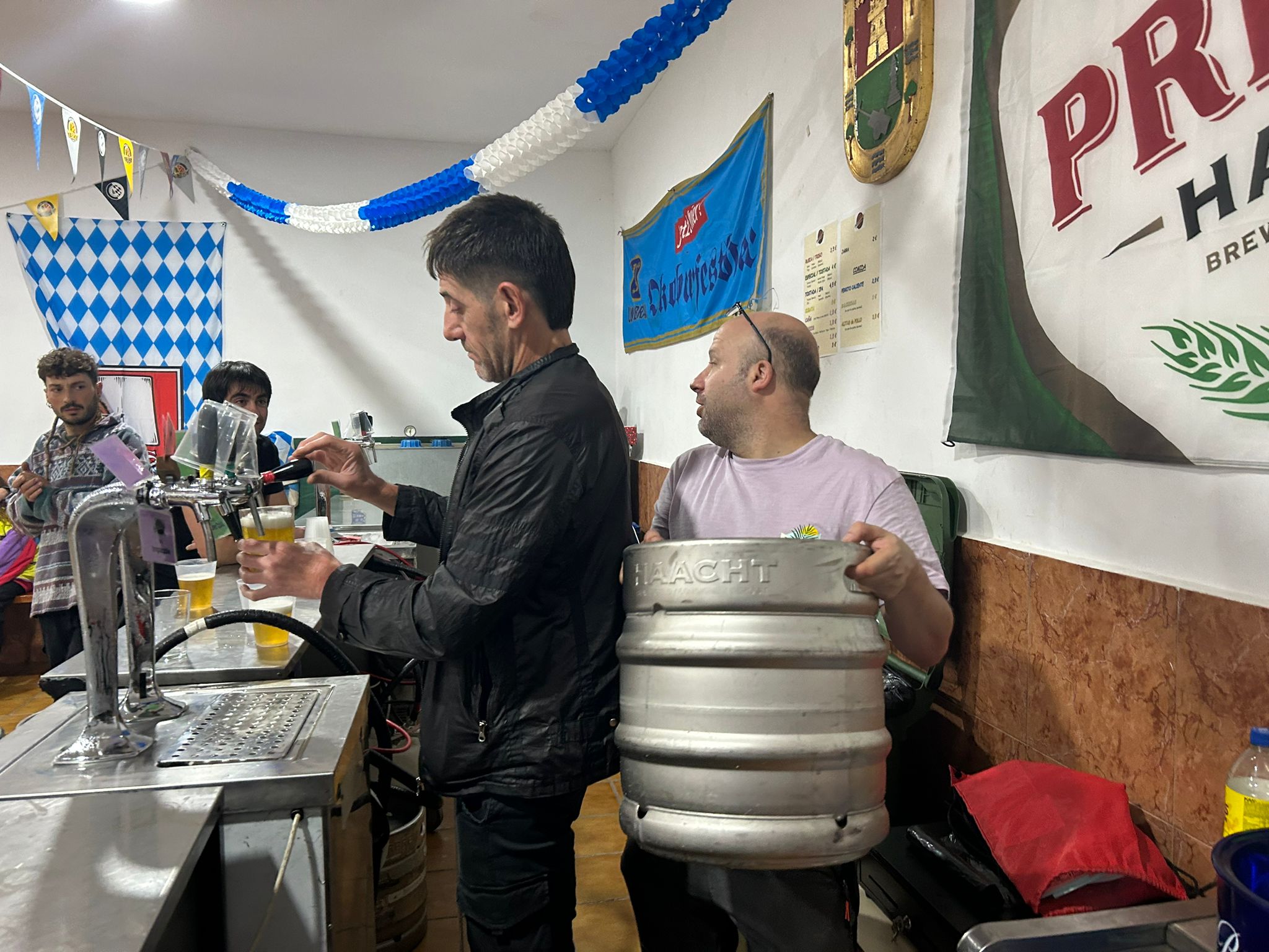 Trabajando en la barra