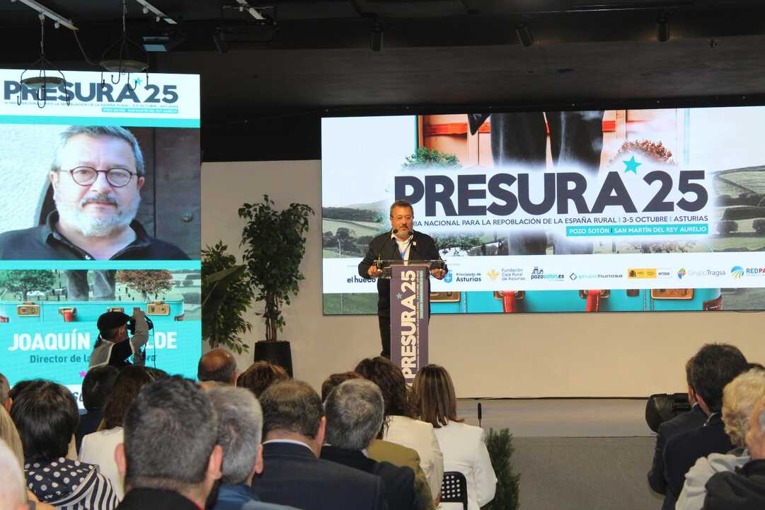 Ponentes presentando sus iniciativas en beneficio del mundo rural durante la primera jornada de la Feria Presura 2025