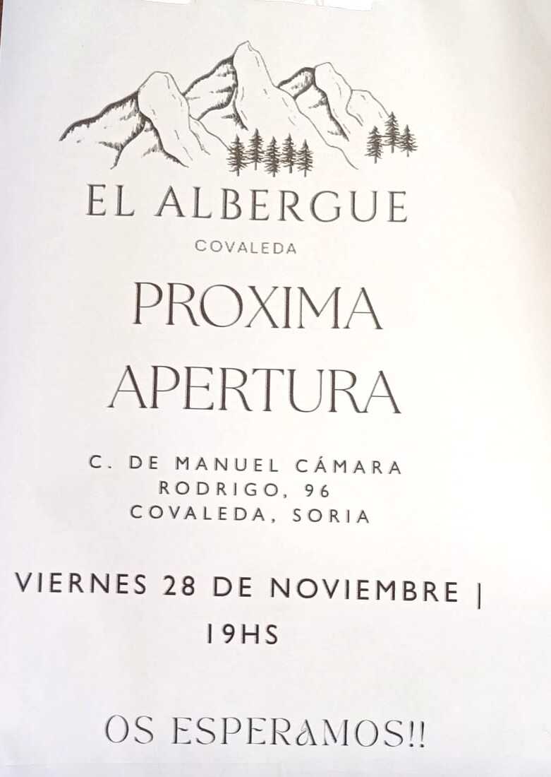 CARTEL APERTURA ALBERGUE